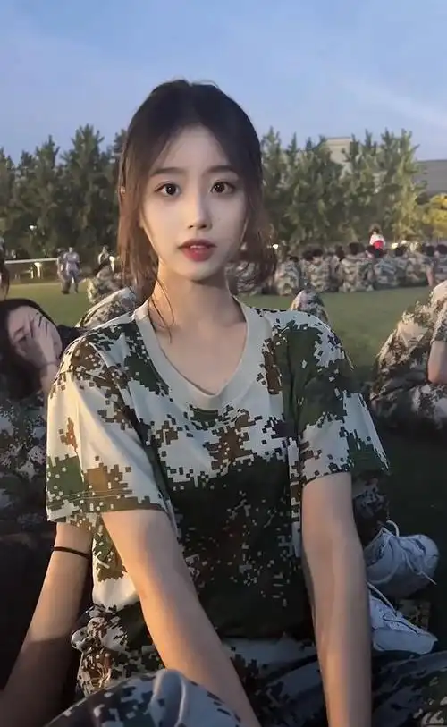 浙江女生晒军训照,标准的校花长相,男生好奇:这样的女生谁在谈