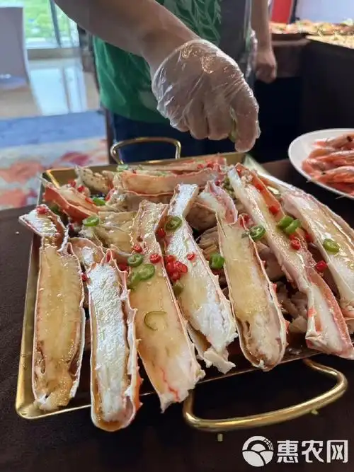 俄罗斯巴伦支海的帝王蟹腿750g盒熟冻锁鲜不大不选