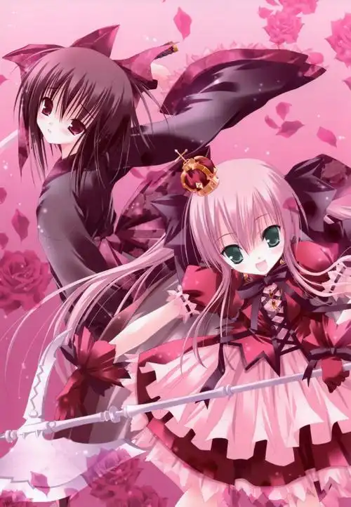 动漫美女月夜茶会