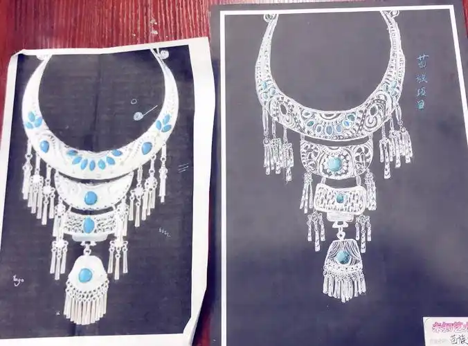 今晚的作品很优秀,真是展示出扎实的绘画能力,对苗族项圈的结构自上