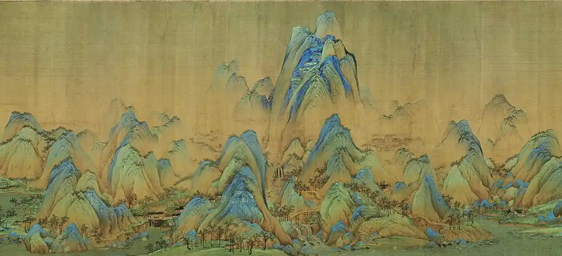 北宋王希孟《千里江山图》卷局部