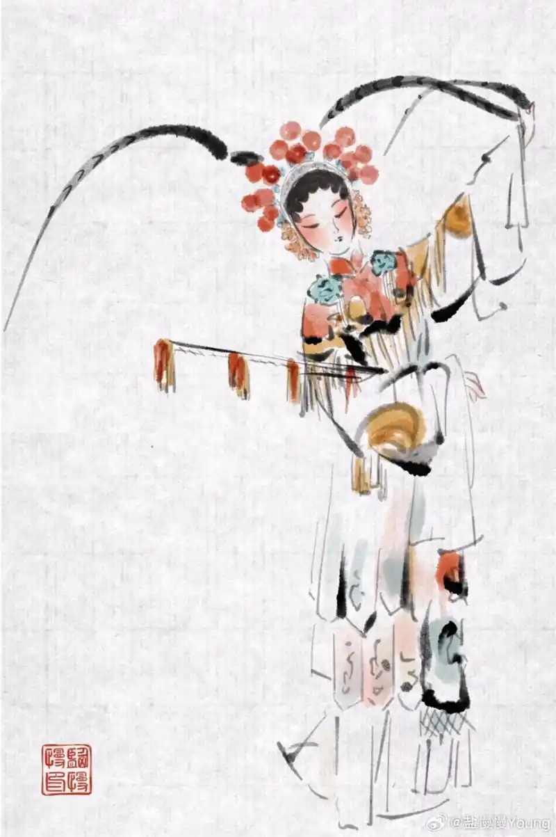 水墨古风戏曲人物 676767