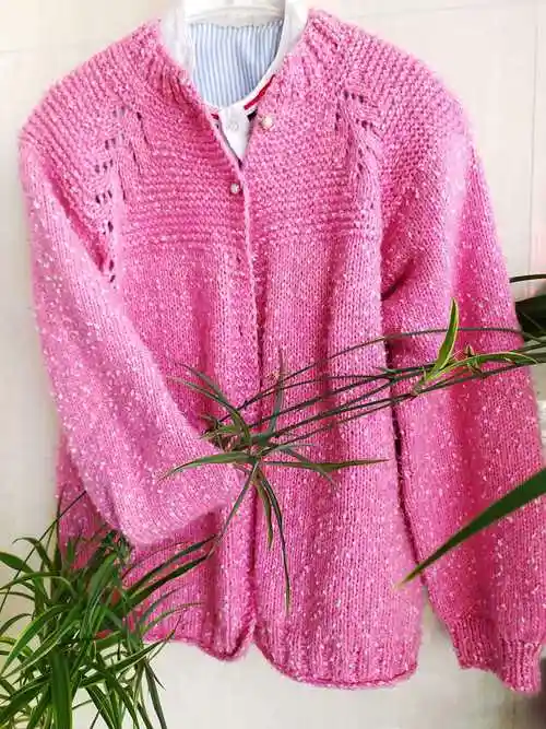 儿童棒针圆领开衫