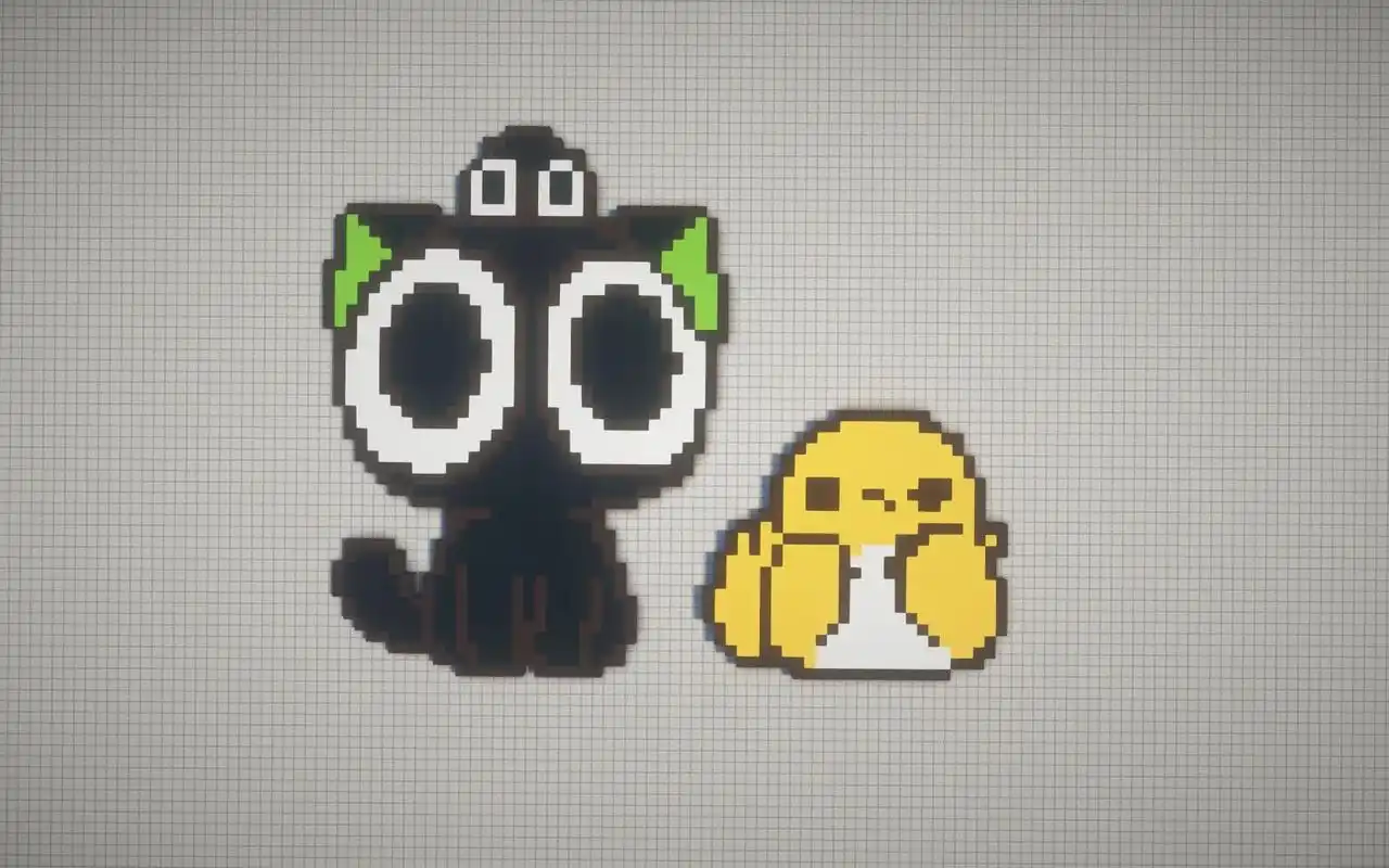 罗小黑战记我的世界像素画教程.#我的世界 #方块侦探事务所 - 抖音