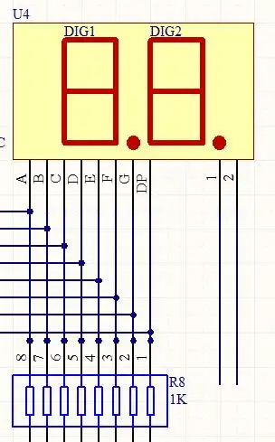 2位共阴极数码管显示不同的数的电路接线问题