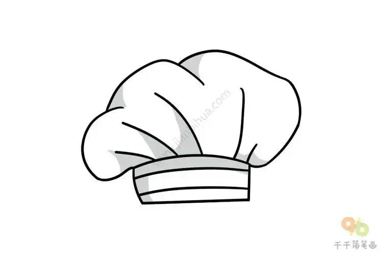 实用的厨师帽简笔画送给你 赶紧收藏吧