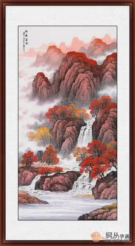 别不信,瀑布山水画可招财运!