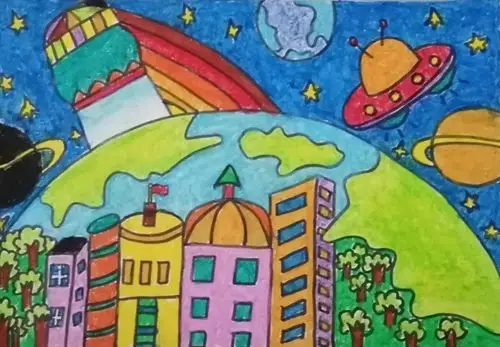 东街小学关于第51个世界地球日绘画展