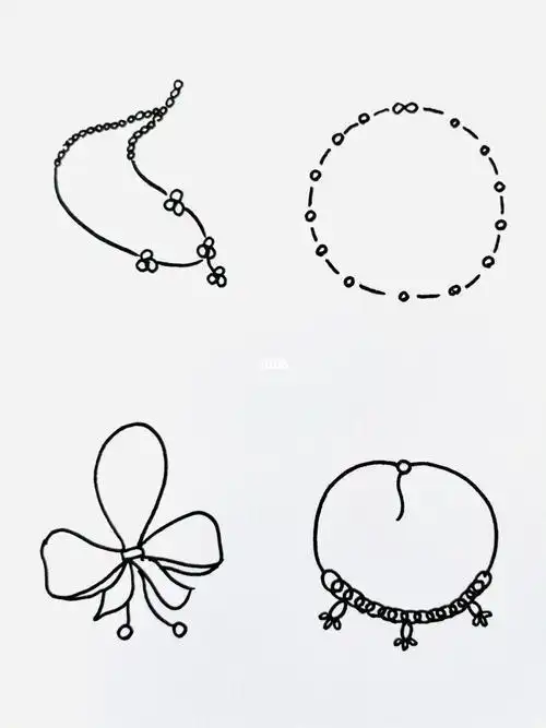 幼儿项链简笔画大图