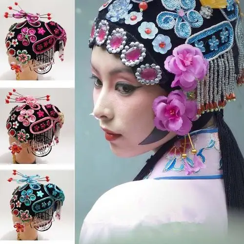 水钻头饰双光戏曲头面全套京剧戏剧青衣花旦民族服装