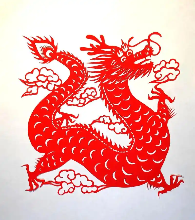 龙#手工剪纸 - 抖音