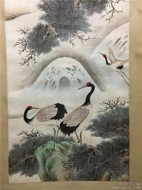 张大千松鹤延年作品