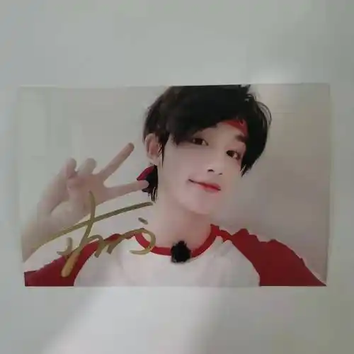 时代少年团丁程鑫签名照 tnt丁程鑫笔签名照 6寸签名海报 非印刷非仿