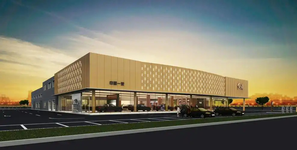 红旗新4s店长这样主打土豪金恢宏像宫殿