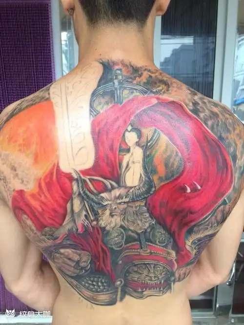 牛魔王_纹身图案手稿图片_张文富的纹身作品集