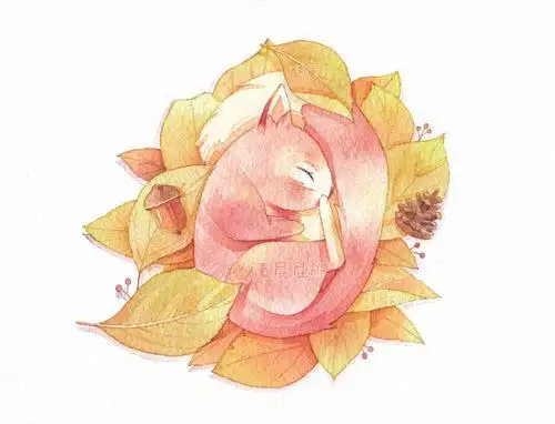 一只在枯叶中睡觉的小松鼠,它会.