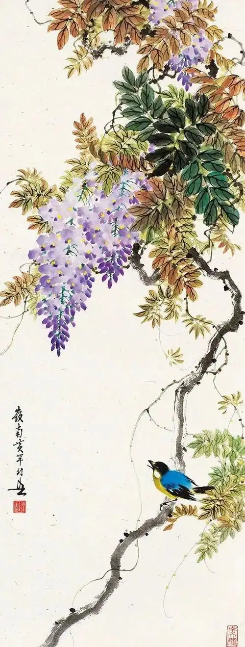 十大名家画紫藤,美不胜收,忍不住又看了一遍!