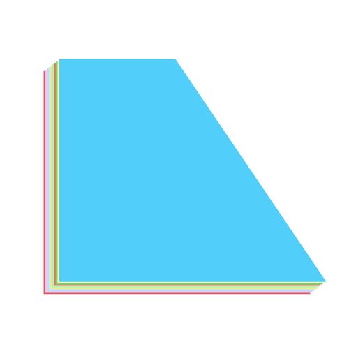 仓梵 直角梯形卡纸彩色 几何图形公开课教学教具形状纸片卡片异形折纸