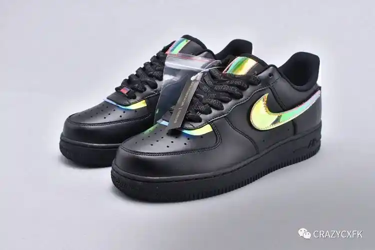 耐克空军一号 nike air force 1 good game 电玩限定黑镭射炫彩镭射