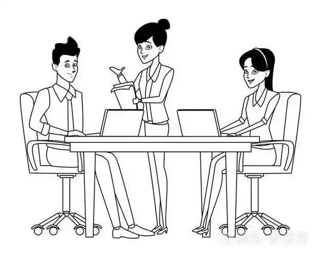 商务团队合作会议插画-正版商用图片18wx9e-摄图新视界