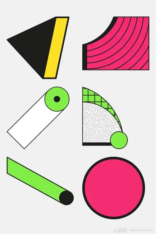 彩色创意孟菲斯几何图形免抠素材素材