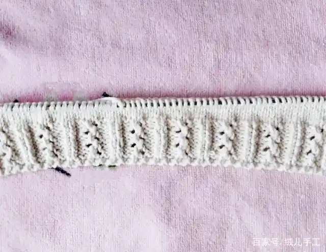 一款通用毛衣底边花样,适合毛衣领口,袖口,花边编织
