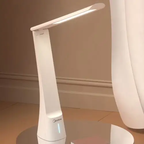 美的led可充电式台灯书桌办公学生插电学习专用两用宿舍寝室折叠