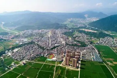 俯瞰藤桥镇新貌 航拍