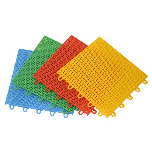 户外塑胶悬浮地垫拼接运动地垫 室内外篮球场地地毯 软的红色一平方米