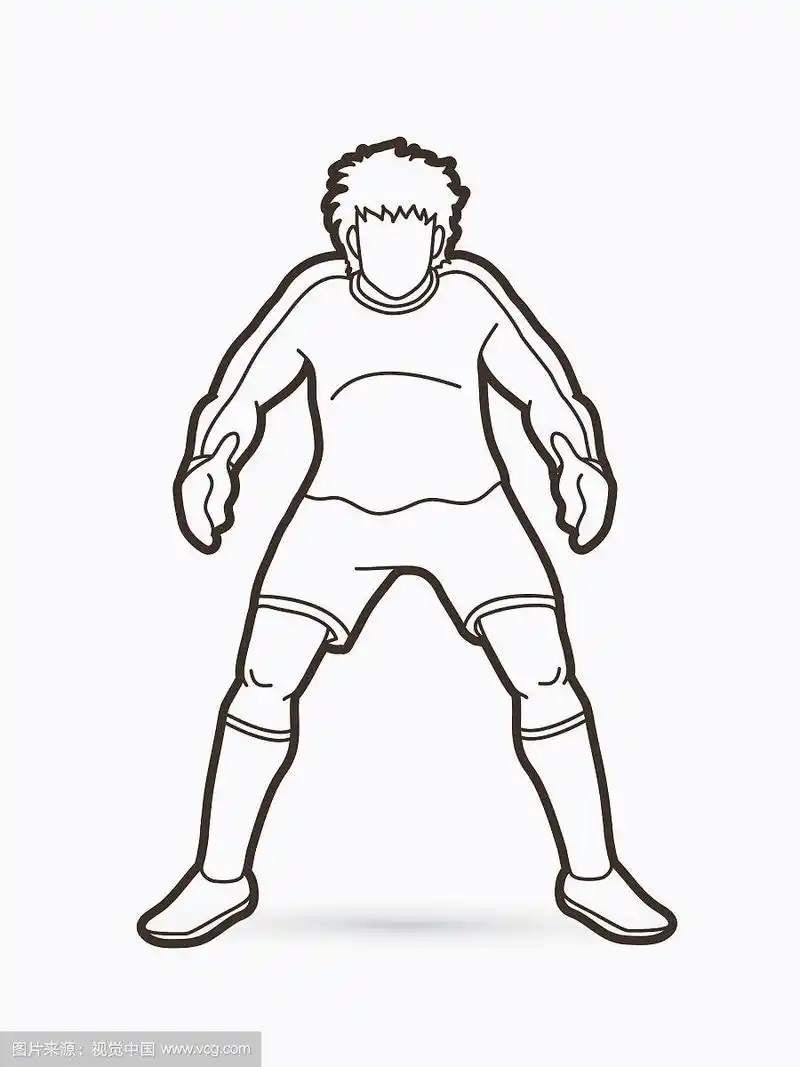 守门员动作准备接住球