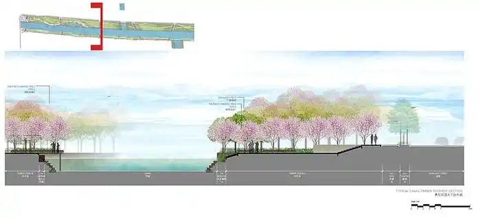 亲水平台剖面图