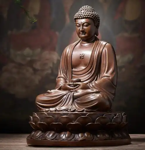 纯铜材质的佛像摆件,释迦摩尼,阿弥陀佛和药师佛,名师塑型,岂止于庄严