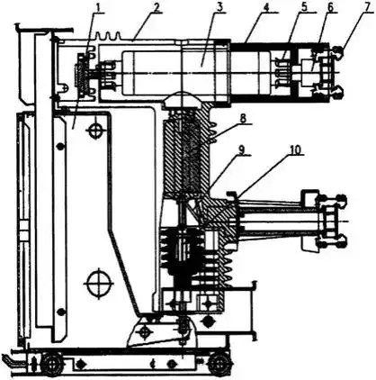 背景技术:[0002]现有的负荷开关-熔断器组合电器多为固定式结构,大多