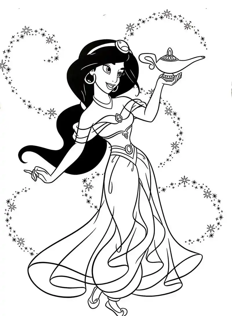 迪士尼公主线稿