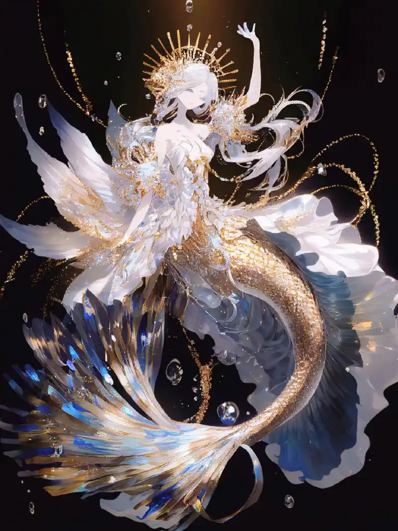 99是高贵的女皇鱼99 今天是金闪闪发亮的人鱼女皇