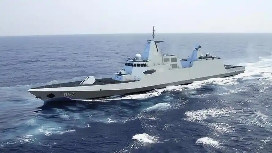 057型护卫舰即将露面雷达探测能力堪比英国45型驱逐舰