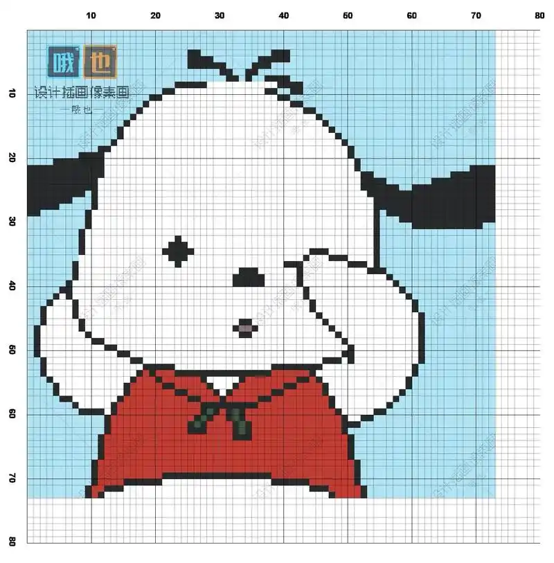 格子画头像:帕恰狗十六连拍(原创像素画)96:总画布:356 - 抖音