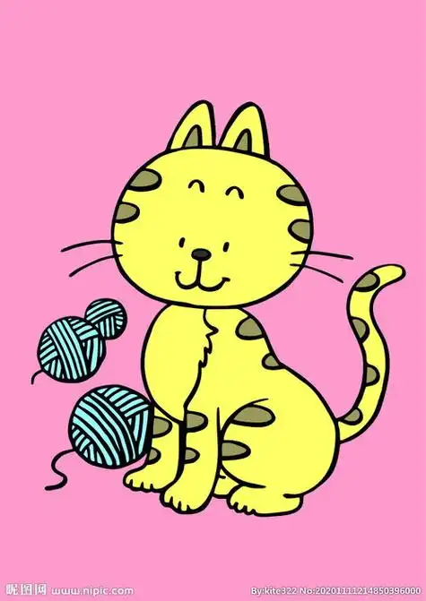 可爱动物简笔画猫图片16副 3小猫的卡通简笔画图片 猫简笔画网友为猫