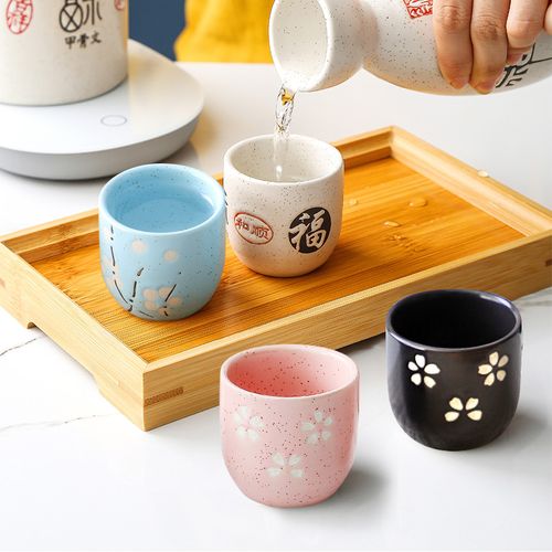 微丰 陶瓷小酒杯白酒杯子家用小号一两烈酒杯一口杯清酒杯温酒杯