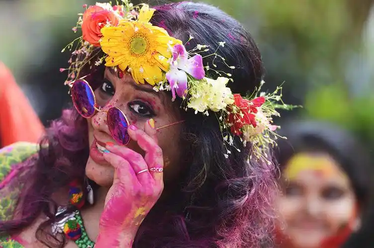 color and camaraderie abound at indian holi festivities
