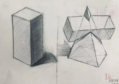 四年级 张宸翔 明暗素描暗部的深浅变化可以画出来,灰面可以沿着轮廓