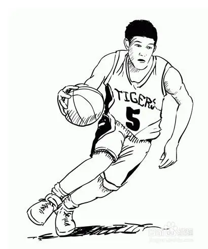如何画篮球运动员?