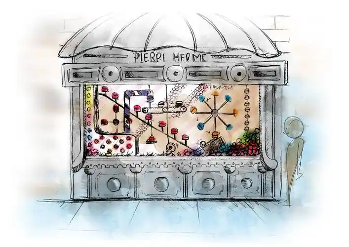 橱窗设计 - pierre hermé巴黎法式甜点店 - 法国高等设计学院(ecv)