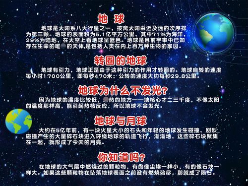 m769太阳系转圈的地球介绍简介太空银河星空墙上贴纸1210海报印制