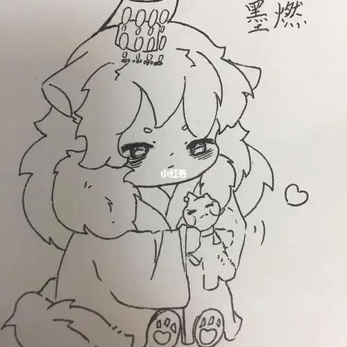 晚宁～我对不起你啊～我不是故意把你画成这样的啊～#儿童画  #墨燃