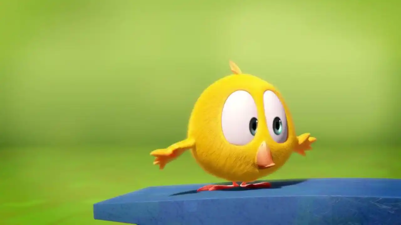 动漫壁纸:小鸡jaki在溜冰鞋上玩耍,用力太猛把自己弹到溜冰鞋上