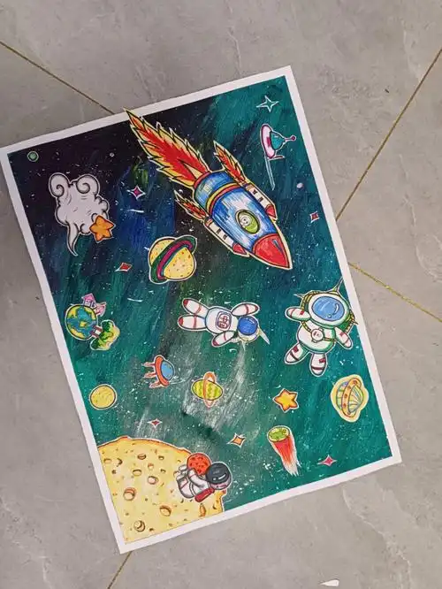 科技创新绘画小学生作品