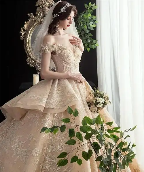 【兰梦雪】森系主婚纱礼服新娘梦幻豪华奢侈大拖尾超仙显瘦