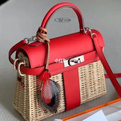 民族风情78hermes爱马仕kelly藤编包包96