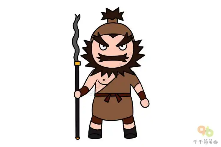 三国演义人物张飞简笔画